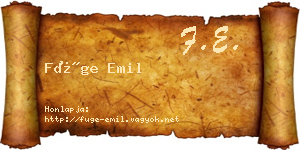 Füge Emil névjegykártya